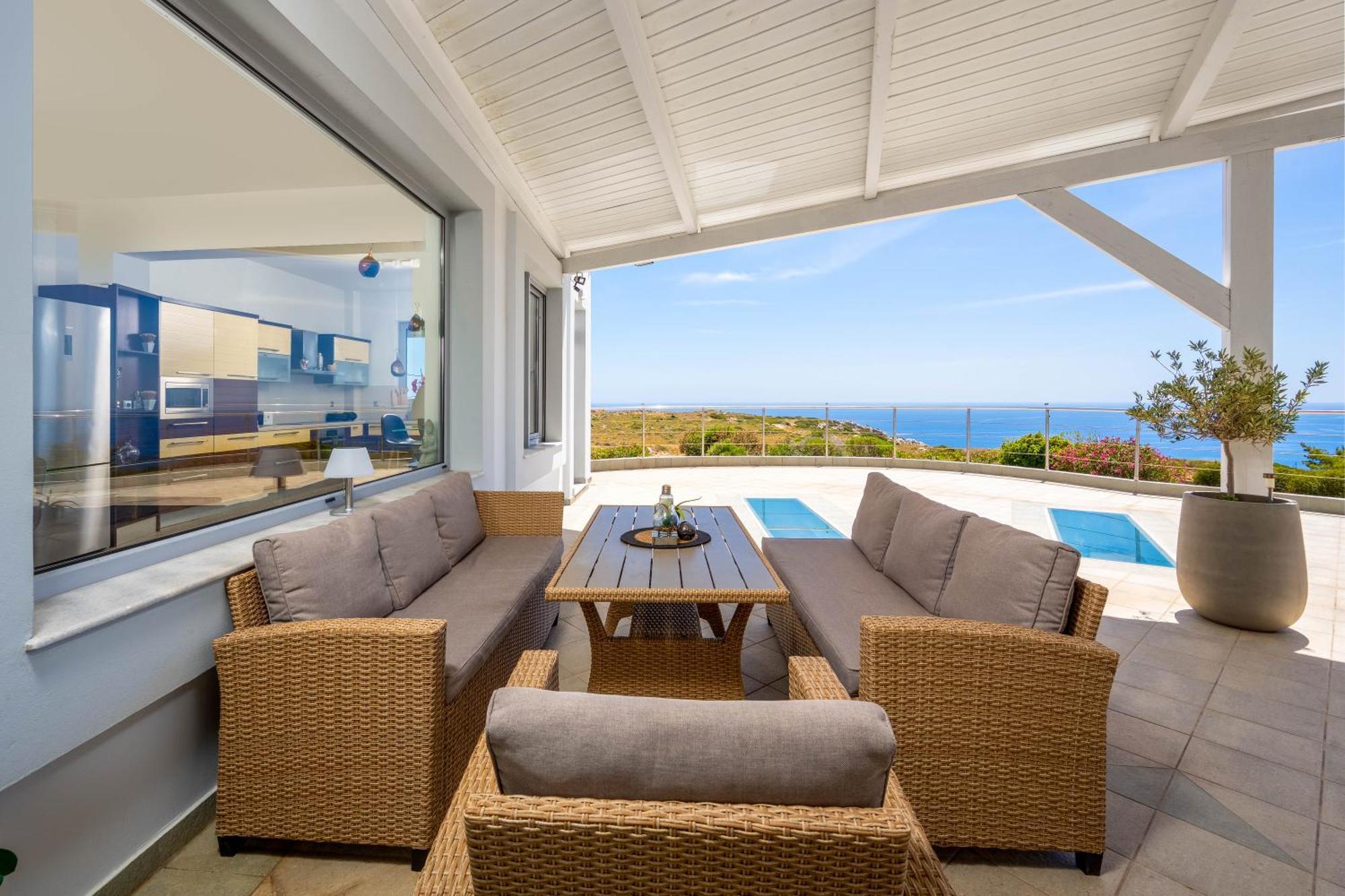 Villa Zafira - Seaview Manor With Heated Pool Kallithéa Dış mekan fotoğraf