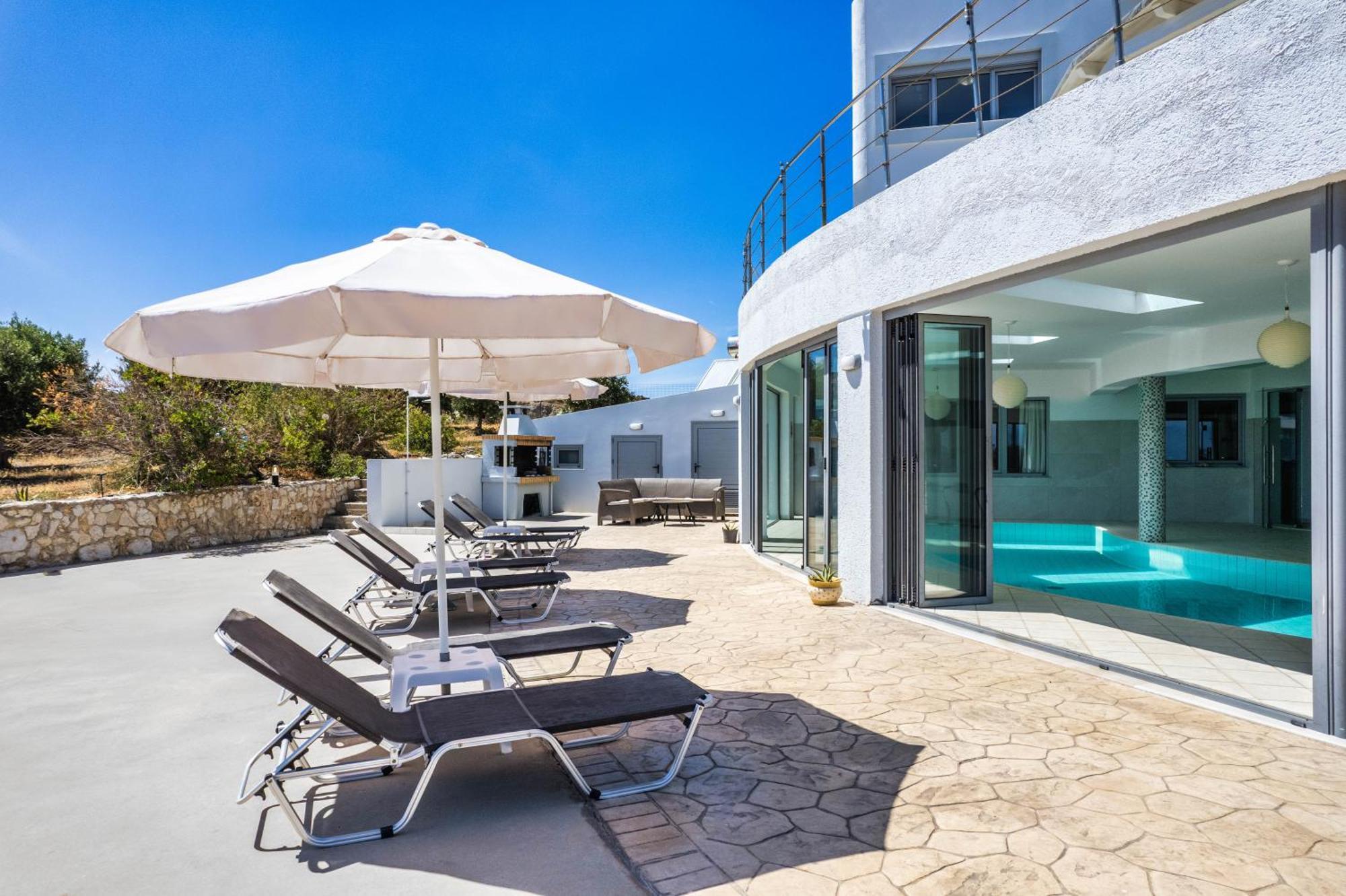 Villa Zafira - Seaview Manor With Heated Pool Kallithéa Dış mekan fotoğraf