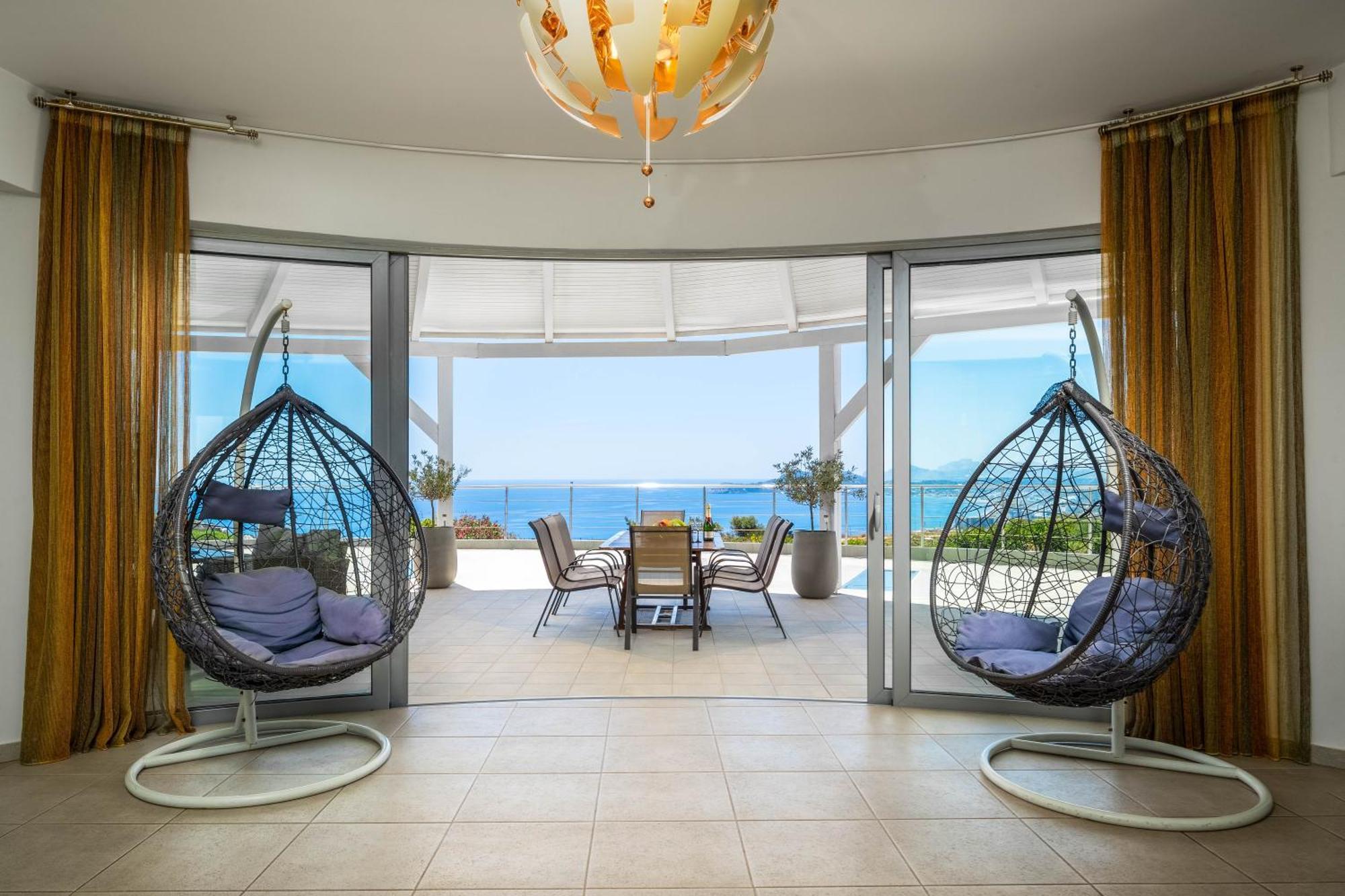 Villa Zafira - Seaview Manor With Heated Pool Kallithéa Dış mekan fotoğraf