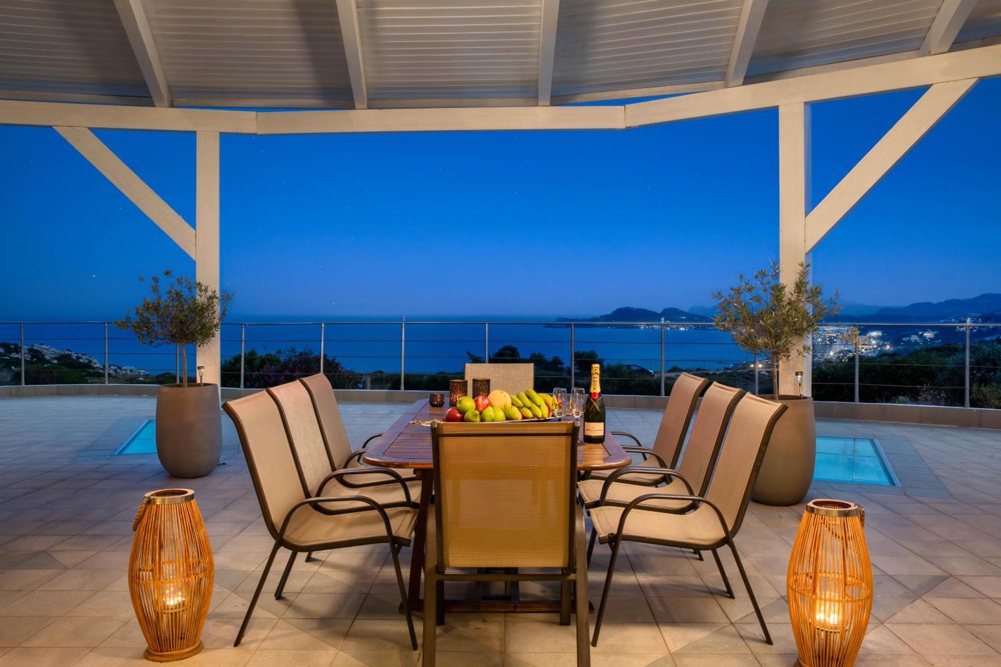Villa Zafira - Seaview Manor With Heated Pool Kallithéa Dış mekan fotoğraf